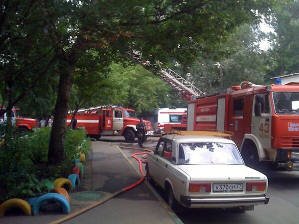 Пожар в Москве, на Севанской улице
