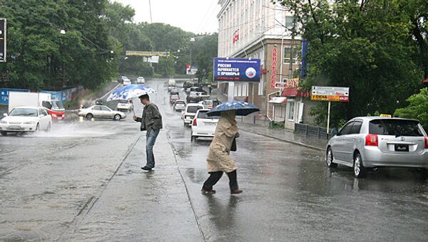 Мощный ливневый циклон во Владивостоке. Архив