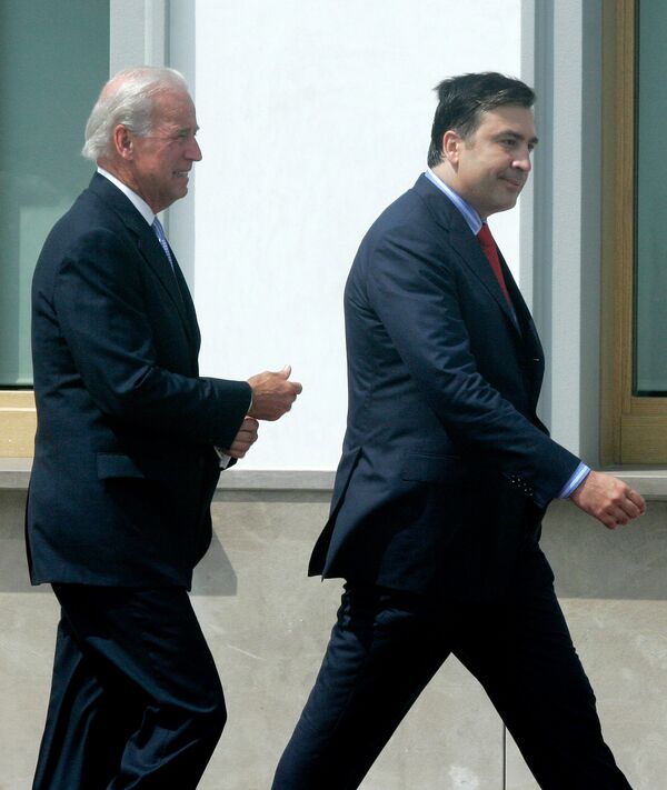 Встреча президента Грузии Михаила Саакашвили с вице-президентом США Джозефом Байденом
