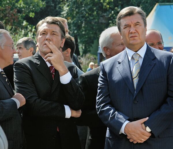 Президент Украины Виктор Ющенко и премьер-министр Виктор Янукович