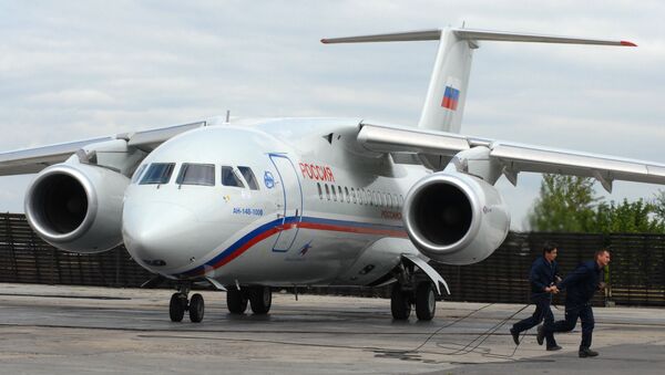 Демонстрация российско-украинского самолета Ан-148 прошла в Воронеже. Архивное фото