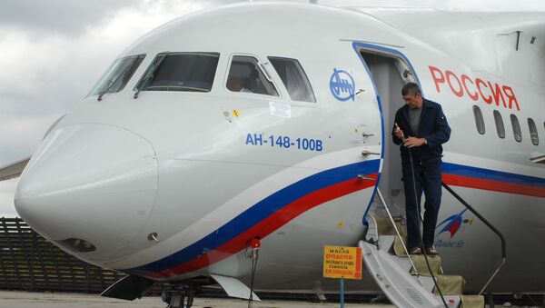 Демонстрация российско-украинского самолета Ан-148 прошла в Воронеже