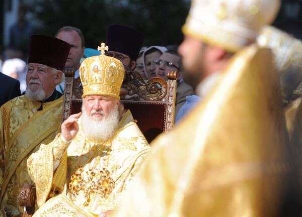 Патриарх Московский и всея Руси Кирилл провел литургию в Киево-Печерской Лавре