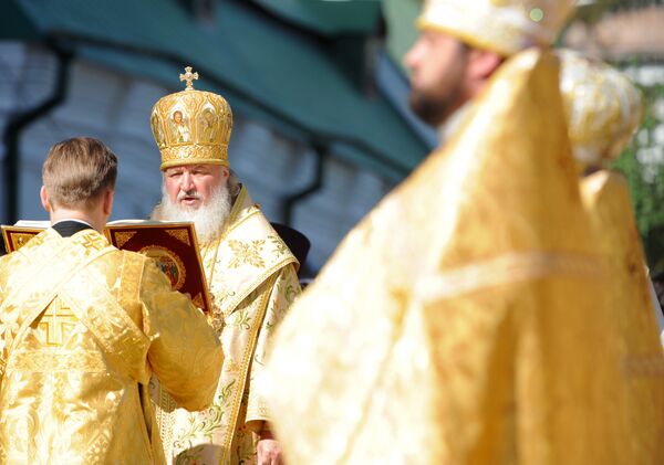 Патриарх Московский и всея Руси Кирилл провел литургию в Киево-Печерской Лавре
