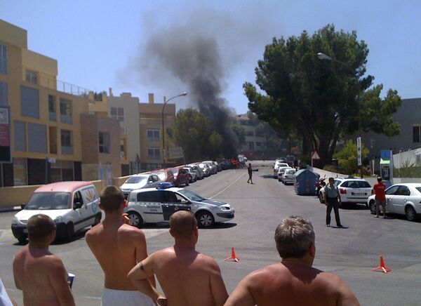 Взрыв около полицейской казармы в городе Пальманова на испанском острове Майорка
