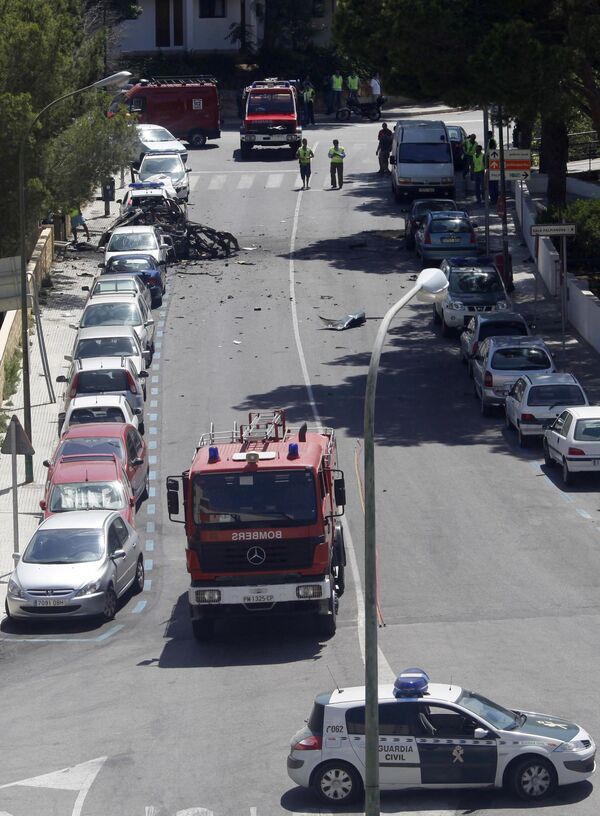 Взрыв около полицейской казармы в городе Пальманова на испанском острове Майорка