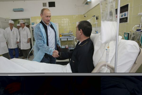 В.Путин посетил в больнице президента Ингушетии Юнус-Бек Евкурова