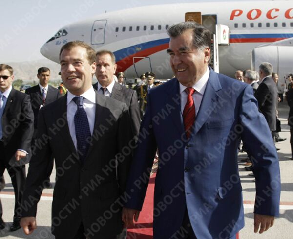 Рабочий визит президента РФ Д. Медведева в Республику Таджикистан