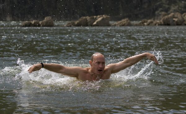 Премьер-министр РФ Владимир Путин на отдыхе в Республике Тыва