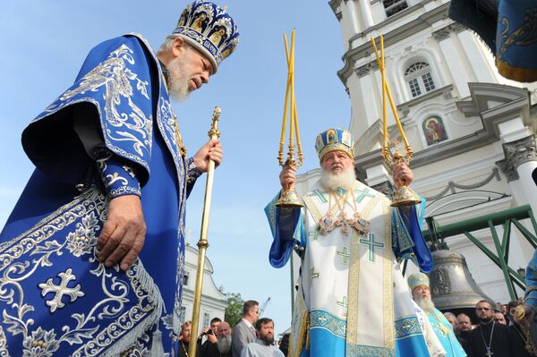 Патриарх Кирилл посетил Почаевскую Лавру в Тернопольской области Украины