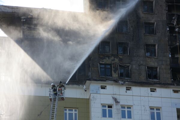 Пожар в московской новостройке