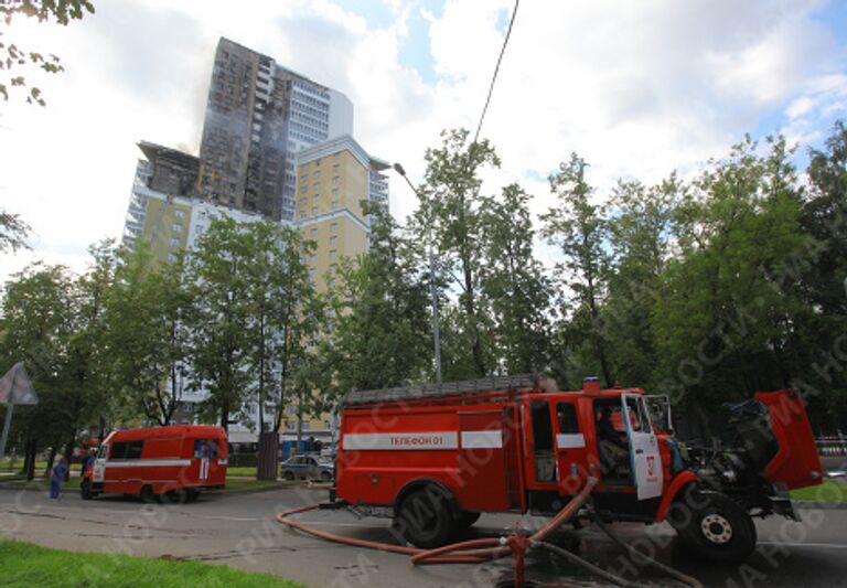 Пожар в московской новостройке