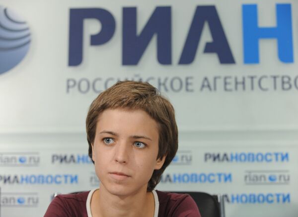 Дочь Анны Политковской Вера Политковская на пресс-конфеленции