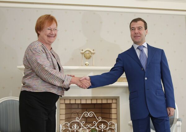 Неформальная встреча президентов России и Финляндии Д.Медведева и Т.Халонен в Сочи