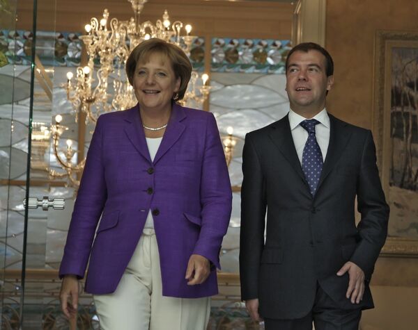 Президент РФ Д.Медведев провел встречу с Федеральным канцлером Германии А.Меркель в Сочи