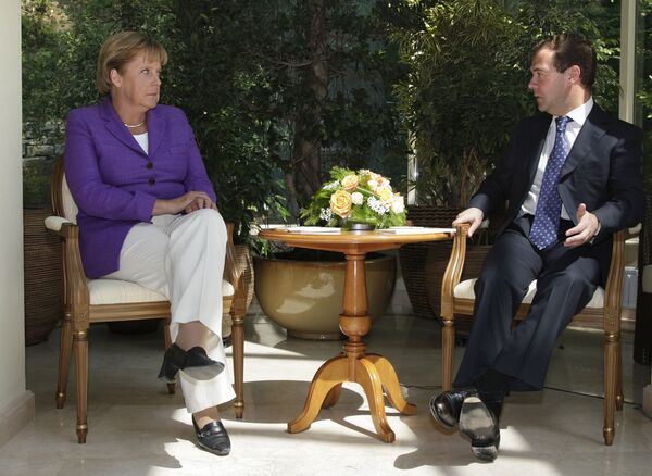 Президент РФ Д.Медведев провел встречу с Федеральным канцлером Германии А.Меркель в Сочи