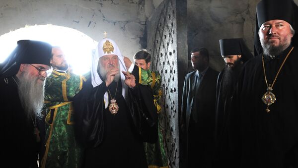 Патриарх Московский и Всея Руси Кирилл совершил богослужение в Спасо-Преображенском соловецком монастыре