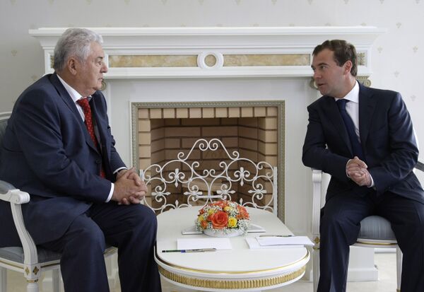 Встреча президентов России и Молдавии Дмитрия Медведева и Владимира Воронина