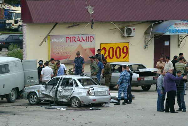Взрыв на улице Маяковской в Грозном