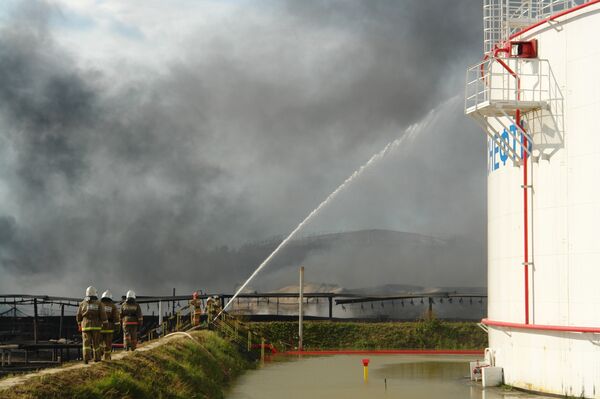 Пожар в резервуарном парке линейно-перекачивающей дожимной станции Конда