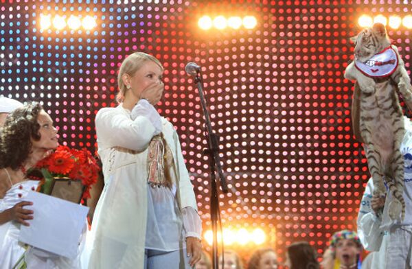 Юлия Тимошенко на ХI Всеукраинском благотворительном детском фестивале Черноморские игры
