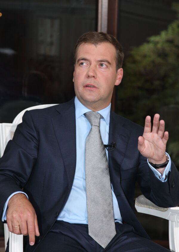 Интервью президента РФ Д.Медведева программе Вести недели