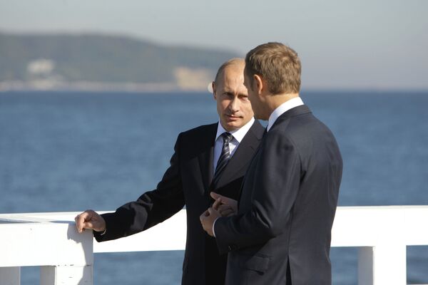 Председатель правительства РФ Владимир Путин и премьер-министр Польши Дональд Туск 