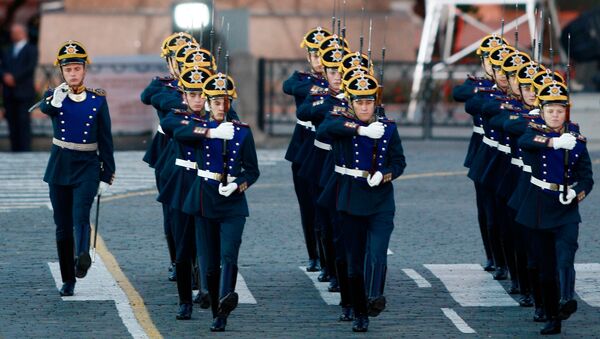 Открытие первого международного фестиваля военных оркестров Спасская башня
