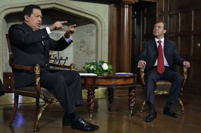 Президенты России и Венесуэлы Д.Медведев и У.Чавес встретились в Подмосковье