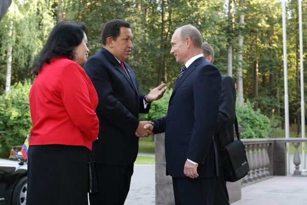 Встреча премьер-министра РФ Владимира Путина с Уго Чавесом