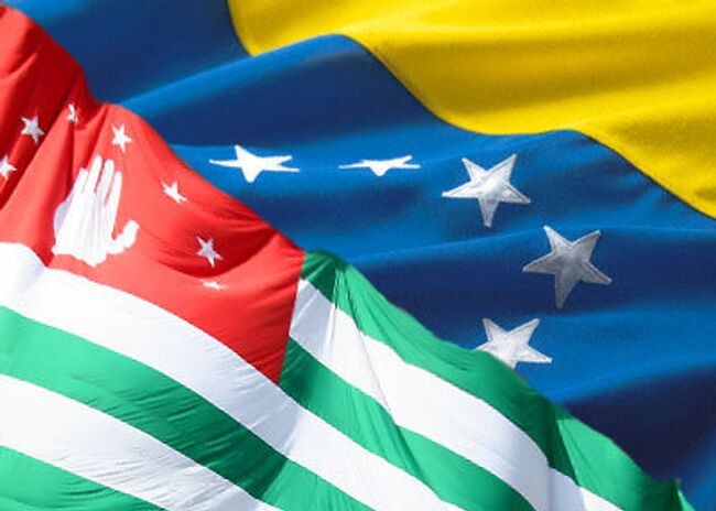 Флаг Венесуэлы и Абхазии