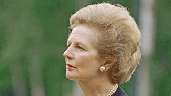 Премьер-министр Великобритании Маргарет Тэтчер . Архив
