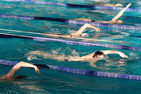 Тренировка сборной России по плаванию