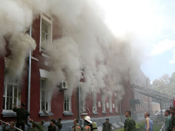 Пожар в штабе бригады спецназа ГРУ в Тамбове