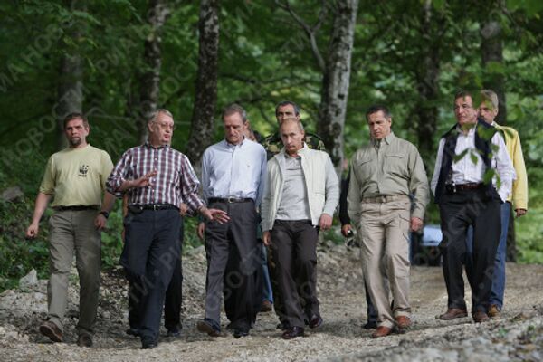 Премьер-министр РФ Владимир Путин посетил Сочинский национальный парк