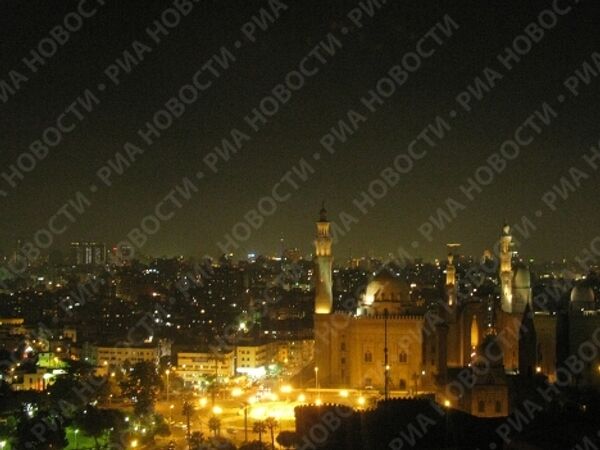 Вид на Исламский Каир ночью 