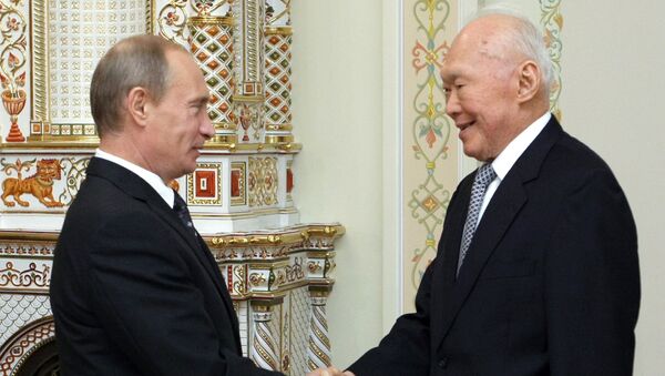 Встреча Владимира Путина с Ли Куан Ю, архивное фото