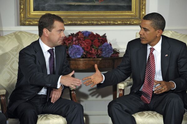 Встреча президентов России и США Д.Медведева и Б.Обамы. Архив