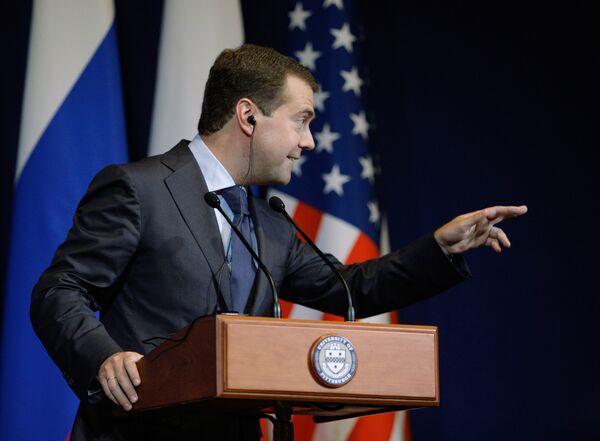 Встреча президента РФ Дмитрия Медведева со студентами Питтсбургского университета