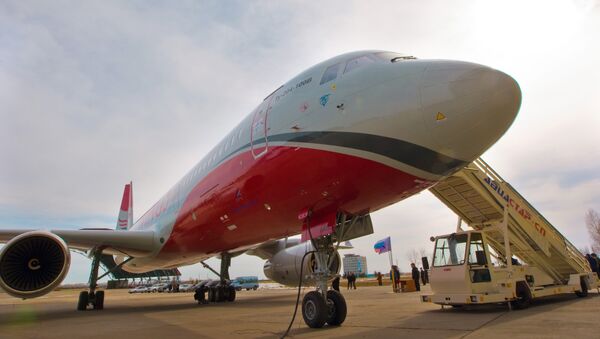 Церемония передачи самолета Ту-204 авиакомпании Red Wings