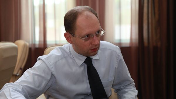 Кандидат в президенты Украины Арсений Яценюк. 