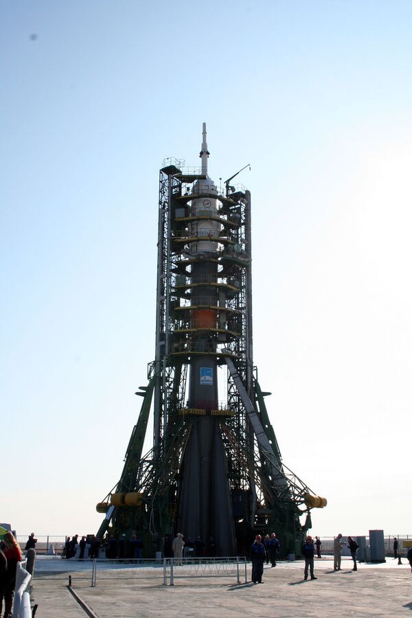 Космическая ракета установлена на Гагаринском старте