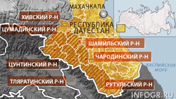 Дагестан, карта