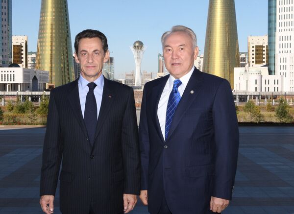 Встреча президентов Франции и Казахстана Н.Саркози и Н.Назарбаева в Астане