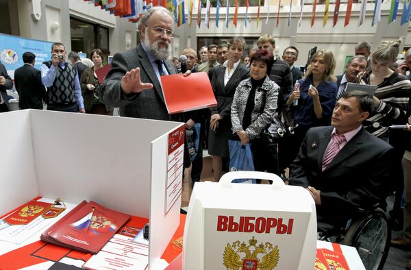 В.Чуров на выставке Технологическое оборудование для выборов