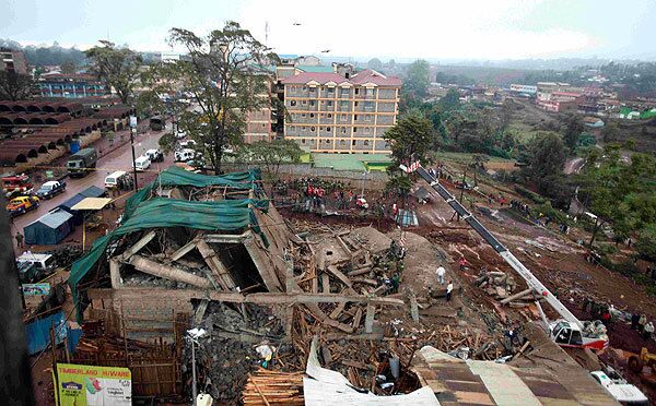 Обрушение здания в Кении