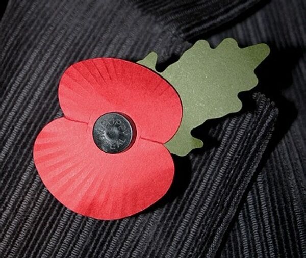 Красный мак - символ памяти погибших в войнах, который носят британцы в конце октября - начале ноября