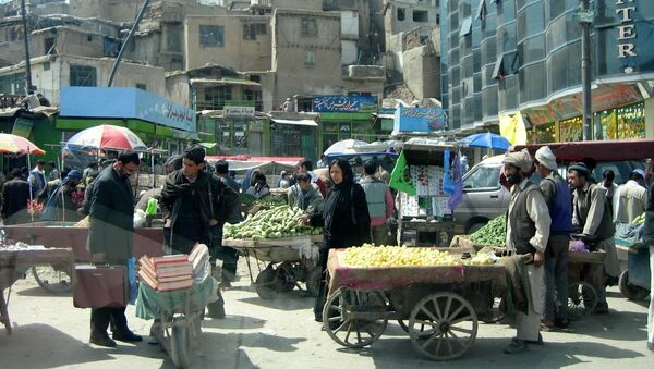 Овощной рынок в Афганистане. Архивное фото