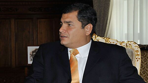 Президентом Эквадора Рафаэлем Корреа Дельгадо. Архив