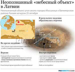 Неопознанный «небесный объект» в Латвии